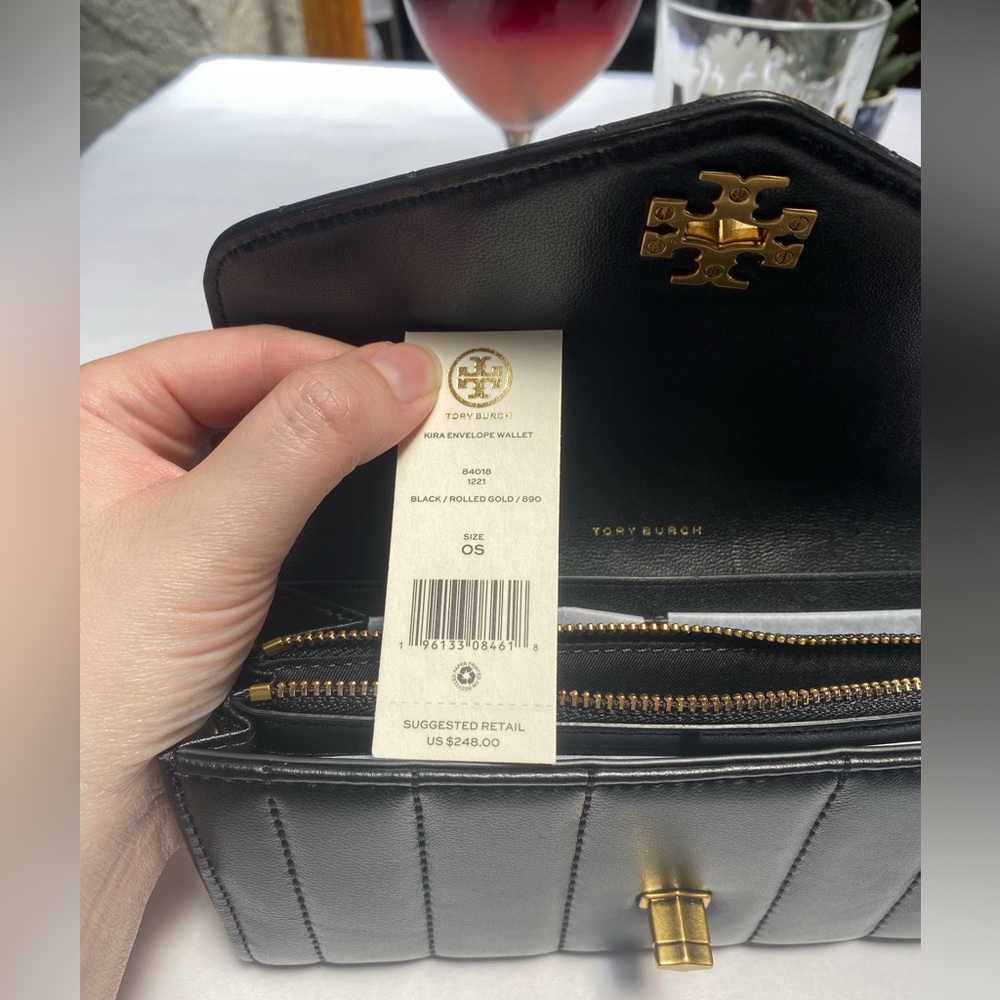 ⚡️NWT⚡️Tory Burch Kira Heirloom Quilted Envelope Wallet - Picture 6 of 13